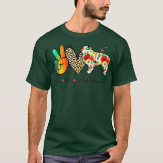 T-shirt Peace Love Great Pyrenees Funny Pour Amoureux des 