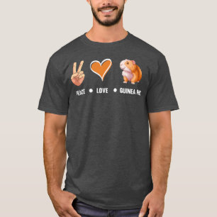 T-shirt Peace Love Guine Guine Guine Guine Guine Guine Gui