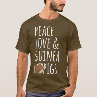 T-shirt Peace Love & Guinea Pigs