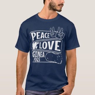 T-shirt Peace Love Guinea Pigs Premium4324