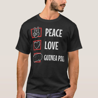 T-shirt Peace Love Guinea Pigs Premium 4323