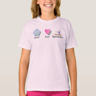 T-shirt Peace Love Gymnastique