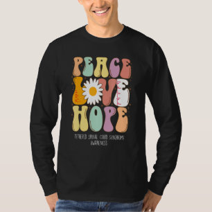 T-shirt Peace Love Hope Syndrome de la colonne vertébrale