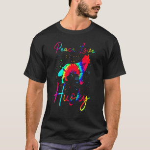 T-shirt Peace Love Husky Dog
