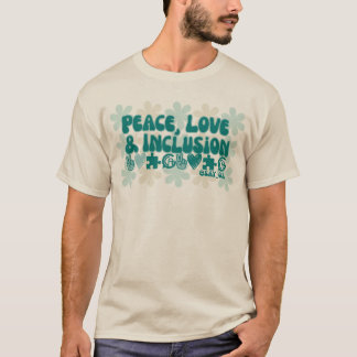 T-shirt Peace Love & Inclusion Flower