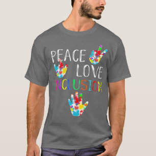 T-shirt Peace Love Inclusion SPED Squad Spécial Ed Enseign