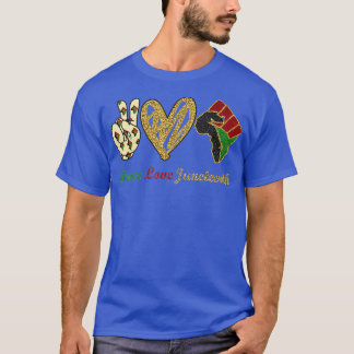 T-shirt Peace Love Junetten Black Pride Liberté indépendan