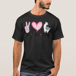 T-shirt Peace Love Llamas Juste Une Fille Qui Aime Llamas 