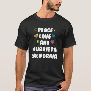 T-shirt Peace Love Murrieta California Patriotic Ca Patrio