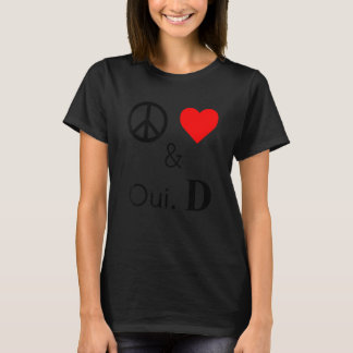T-shirt Peace Love & Oui D