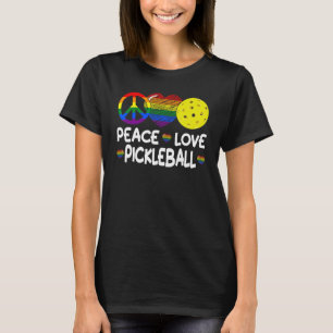 T-shirt Peace Love Pickleball Paddleball Lover I Love Pick