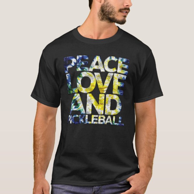 T-shirt Peace Love Pickleball Pickleball Player Fan Quot (Devant)