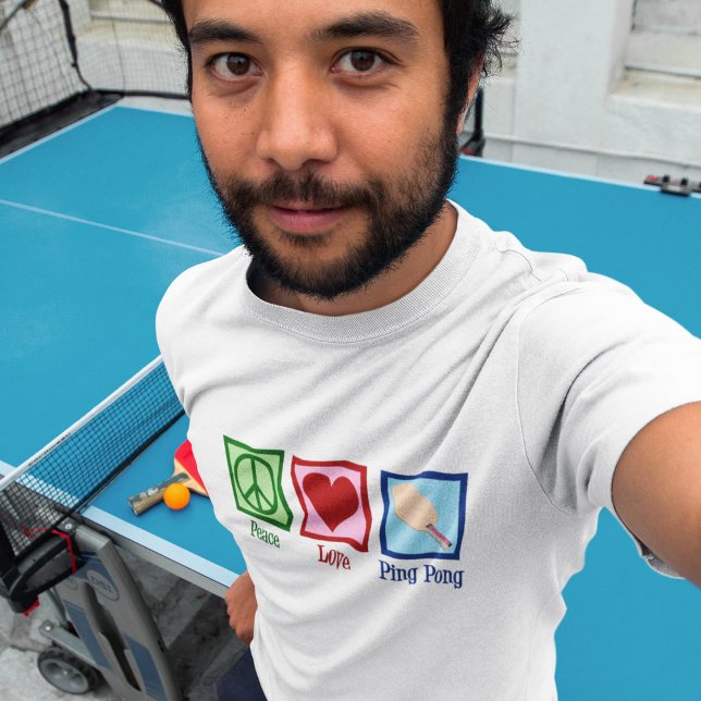 T-shirt Peace Love Ping Pong (Créateur téléchargé)