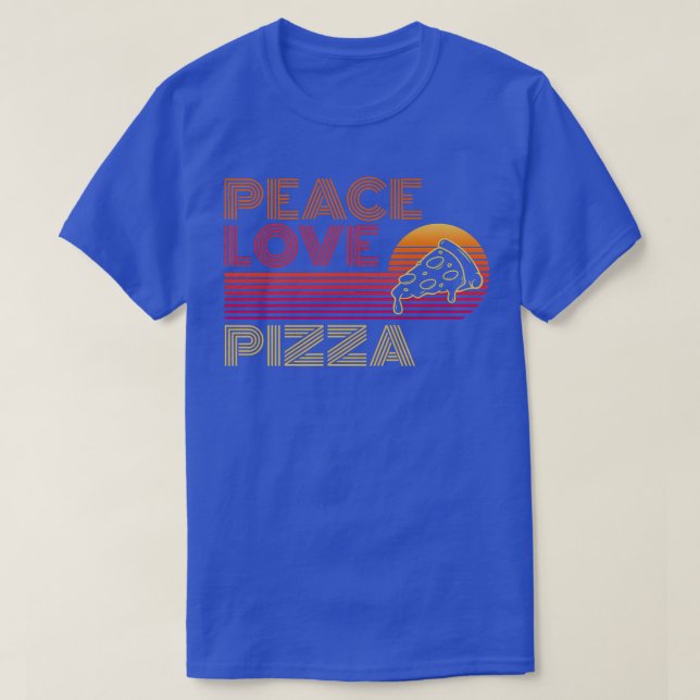T-shirt Peace Love Pizza Lovers I Love Pizza 368  (Design devant)