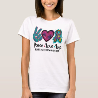 T-shirt Peace Love Prévention du suicide