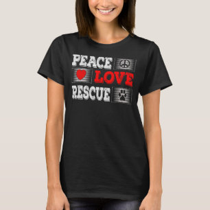 T-shirt Peace Love Secourt For Dog