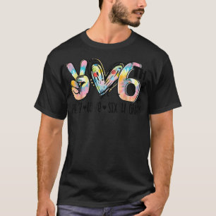 T-shirt Peace Love Sith Grade Funny Tie Dye Enseignant étu