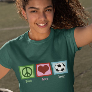T-shirt Peace Love Soccer