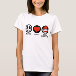 T-shirt Peace Love Sock Singes