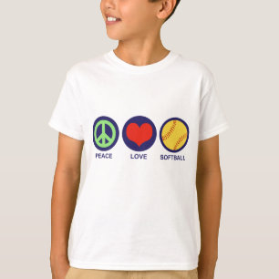 T-shirt Peace Love Softball