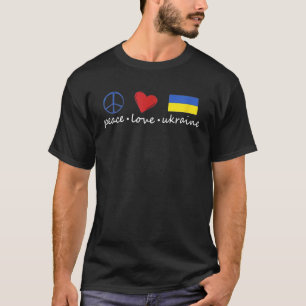 T-shirt Peace Love Stand With Ukraine Support Stop War