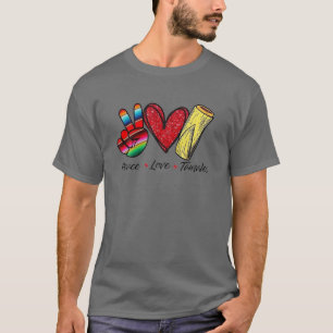 T-shirt Peace, Love Tamales. Mexican