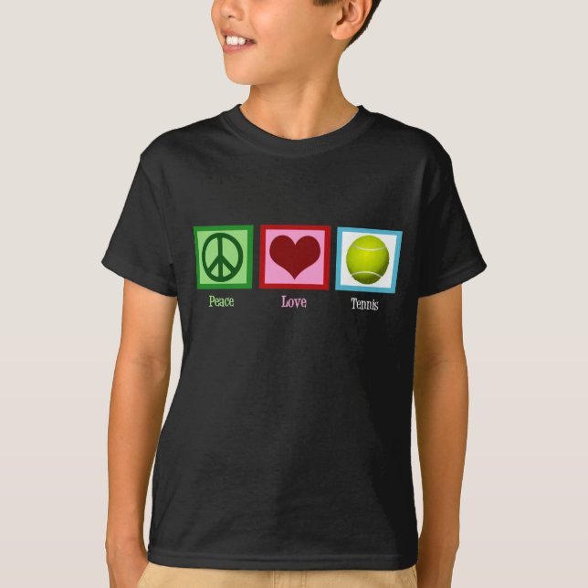 T-shirt Peace Love Tennis (Devant)