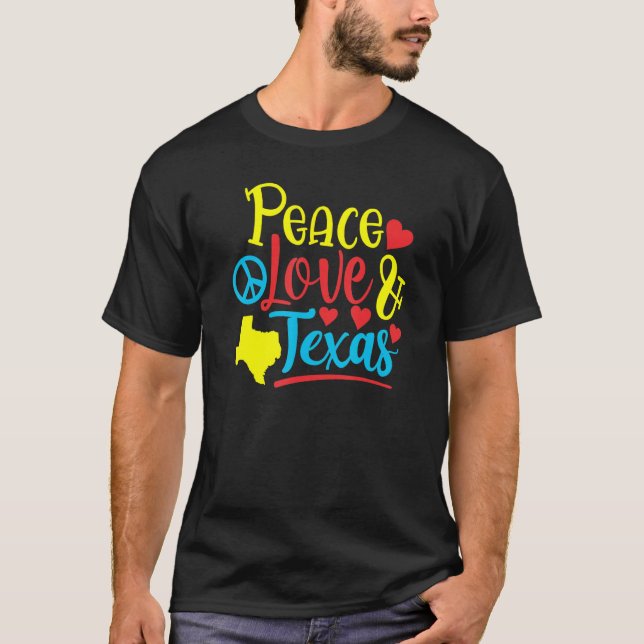 T-shirt Peace Love & Texas (Devant)