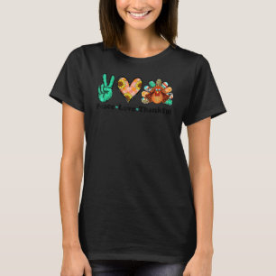 T-shirt Peace Love Thanksgiving automne Turquie Leo