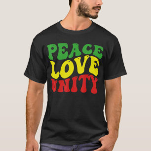 T-shirt Peace Love Unity Reggae Roots Jamaïque Rasta Regga