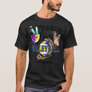 T-shirt Peace Love Volleyball Yaya Life Maman Grand-mère L