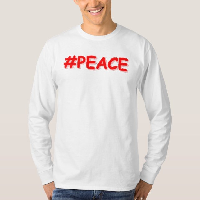 T-shirt "#PEACE" Mignonne Conception. Commandez dès mainte (Devant)