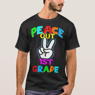 T-shirt Peace Out 1er - Dernier jour de l'école 2e année G