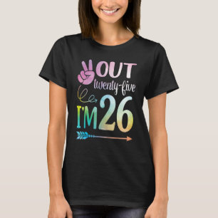 T-shirt Peace Out 25 J'ai 26 ans Né en 1996 Happy M
