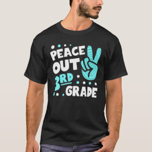 T-shirt Peace Out 3E Grade Tie Dye Graduation Classe De