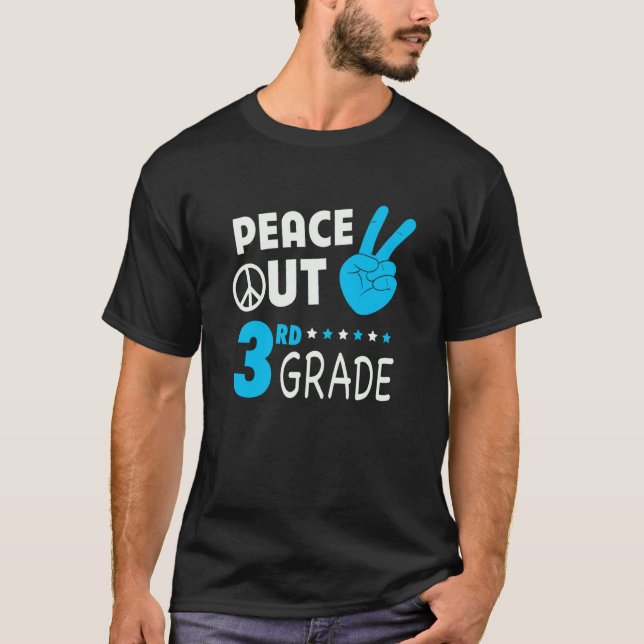 T-shirt Peace Out 3rd Grade Boys Third Grade Graduation (Devant)