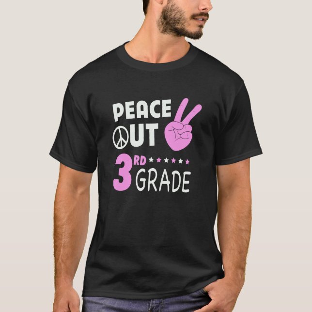 T-shirt Peace Out 3rd Grade Girls Third Grade Graduation (Devant)