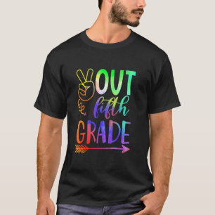 T-shirt Peace Out 5e année Bonne Dernière journée d'école