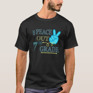 T-shirt Peace Out 7E Année Drôle Fin de l'année scolaire E
