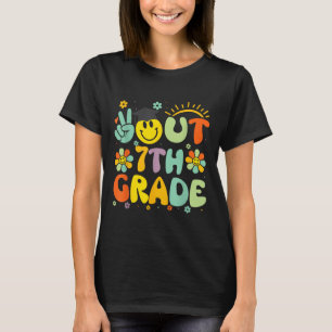 T-shirt Peace Out 7e grade Cl De 2025 Adieu Graduation