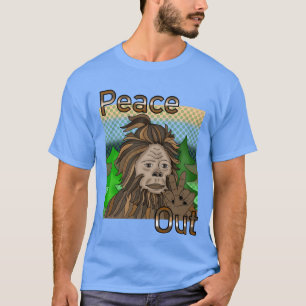 T-shirt Peace Out Bigfoot Sasquatch