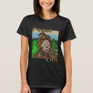 T-shirt Peace Out Bigfoot Sasquatch