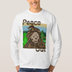 T-shirt Peace Out Bigfoot Sasquatch