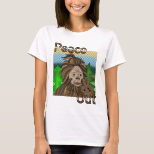T-shirt Peace Out Bigfoot Sasquatch