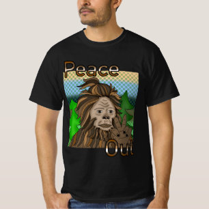 T-shirt Peace Out Bigfoot Sasquatch