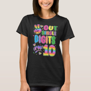 T-shirt Peace Out Chiffres Im 10 Pop It 10e Anniversaire F