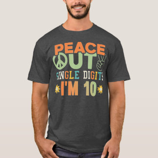 T-shirt Peace Out Chiffres simples Im 10 teinture type 10e