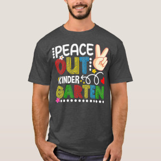 T-shirt Peace Out Dernière Journée De La Maternelle Étudia