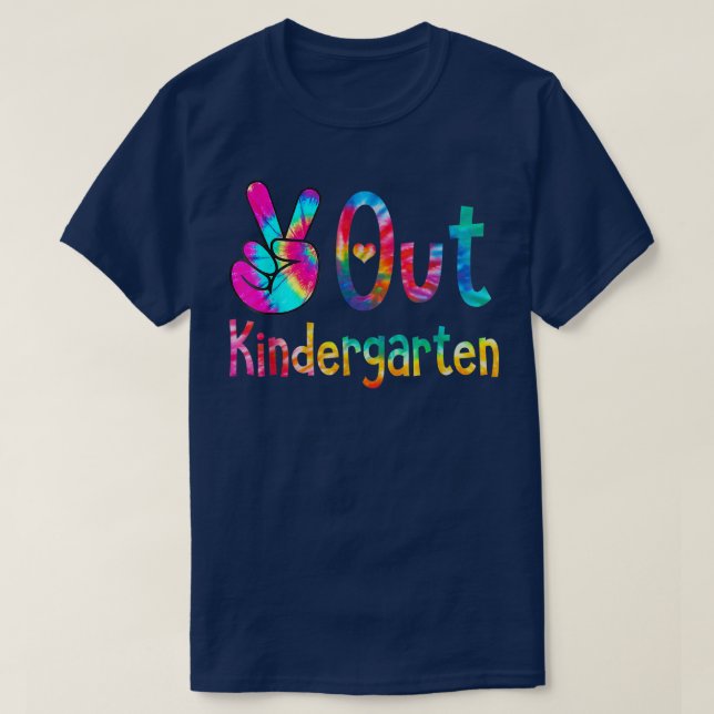 T-shirt Peace Out maternelle Tie Dye Graduation Jour Derni (Design devant)