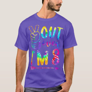T-shirt Peace Out Sept Im 8 Tie Dye 8e Joyeux anniversaire
